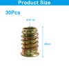 Moicstiy 30 Pcs 5/16"-18 x 20mm Threaded Inserts for Wood,