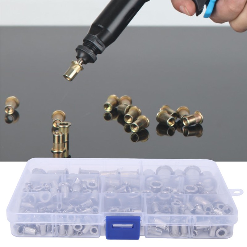 165 Pcs Rivet Nut Stainless Steel 304 M3~M10 Pull Rivet