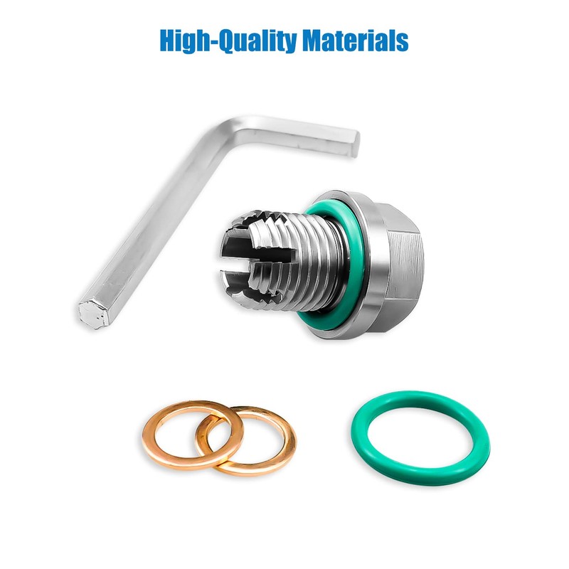 TIKSCIENCE M14.1-1.5 x 15mm Oil Drain Plug Oversize Piggyback, Stainless