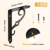 M METERXITY 4-Pack Shelf Brackets, 5 Inch Long l Shape