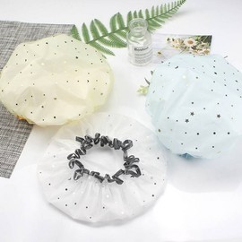 Pingshow151 4p Waterproof Cap for Dyeing Hair - Shower Cleaning Hygiene Cap - Bath Cap Hair Cap