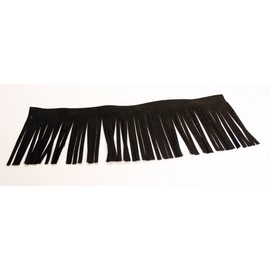 Microfiber Suede 4" Fringe Great for Arts and Crafts - Sold by the Foot - Black