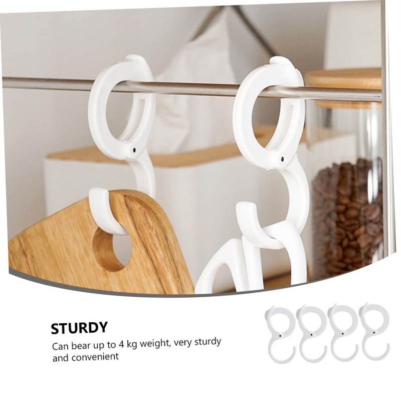 ABOOFAN 4pcs Adjustable Clasp Hooks for Clothing Kitchen and Sundries