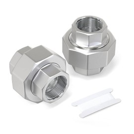 TAISHER 1PCS 304 Stainless Steel Union，1/2" NPT Female Cast Pipe Fitting