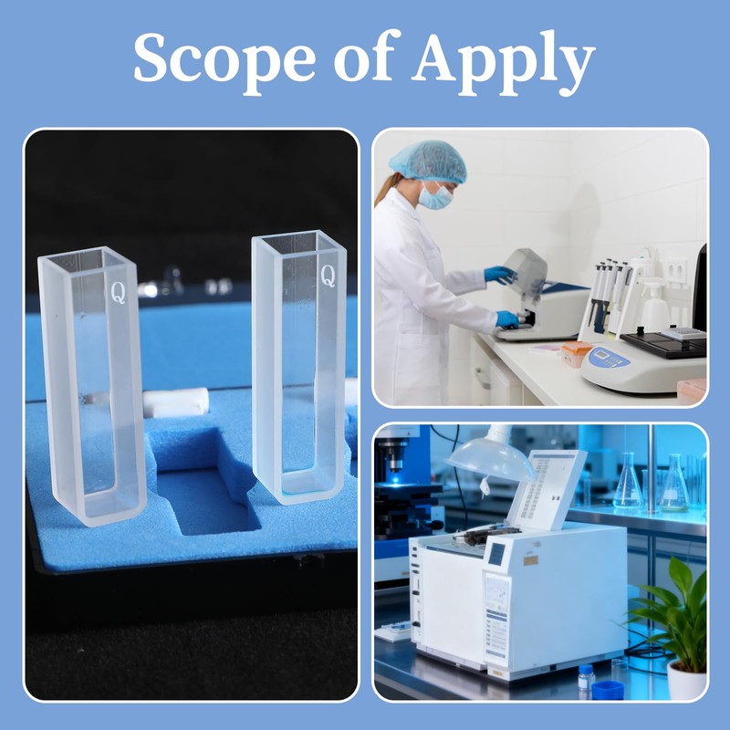 Ceenna 2 PCS UV Quartz Cuvettes for Spectrometer Standard Quartz