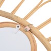 Rattan Eye Wall Mirror Hand Woven Innovative Art Dressing Makeup
