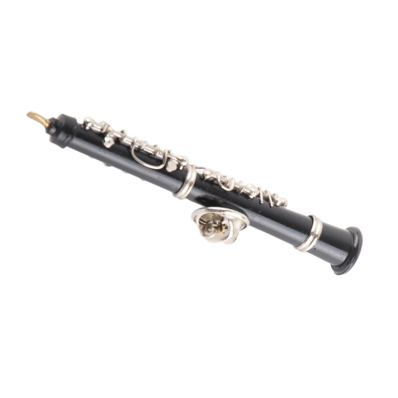 Oboe Brooch Pin Fashion Elegant Simulation Metal Musical Instrument Brooch