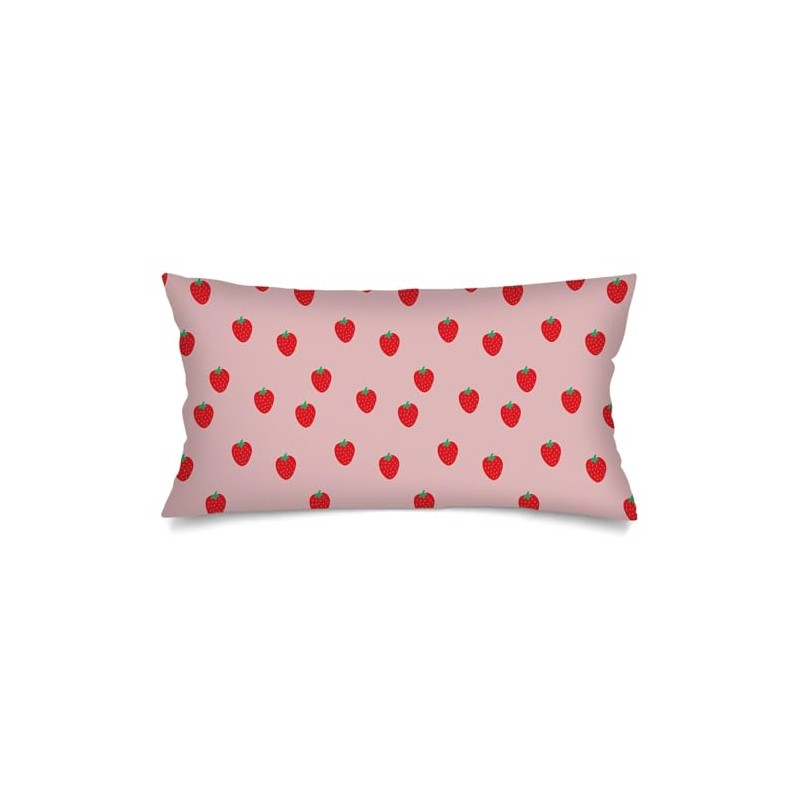 Strawberry Long Pillow Cases King Size Pillow Covers with Zipper,Spring