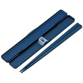 Skater ABC45AG-A Chopsticks 8.3 inches (21 cm) Chopsticks Case Set, Antibacterial, Midnight Blue, For Adults and Men