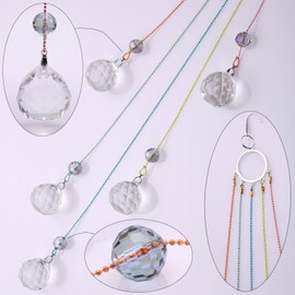 Decoración Colgante de Vidrio con Forma de Bola de Vidrio para decoración del hogar, jardín