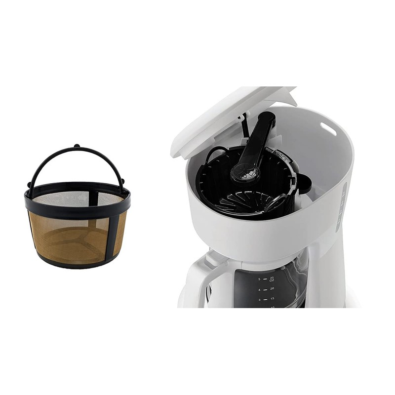 NRP 2-pack 5cup Gold-tone Basket Permanent Coffee Filter Compatible for