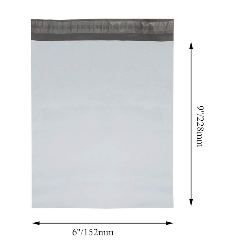 100 x 152mm x 228mm Plastic Mailing Bags Waterproof Opaque