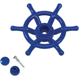 Little Duck Bear Pirate Boat Steering Wheel Solid Plastic Kids Climbing Frames or Tree Houses -Dark Blue-Heavy Duty.