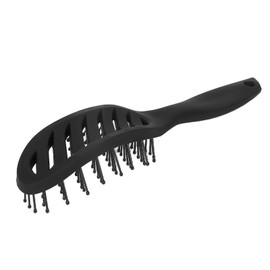 Massage Brush Comb, Nylon Exquisite Ribs Comb for Home(black)