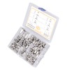 170pcs M3‑M10 304 Stainless Steel Rivet Nuts Durable Flat Head