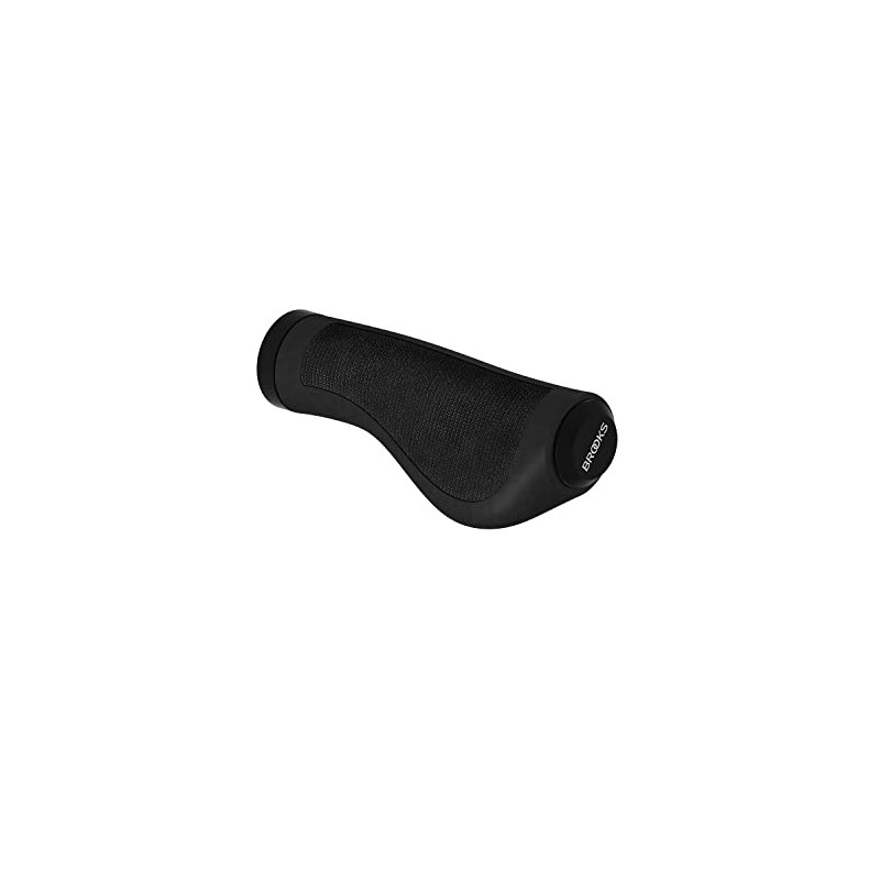 Brooks Ergonomic Rubber Grips (130+130mm) - Black-New22 Unisex Adult Handlebars,