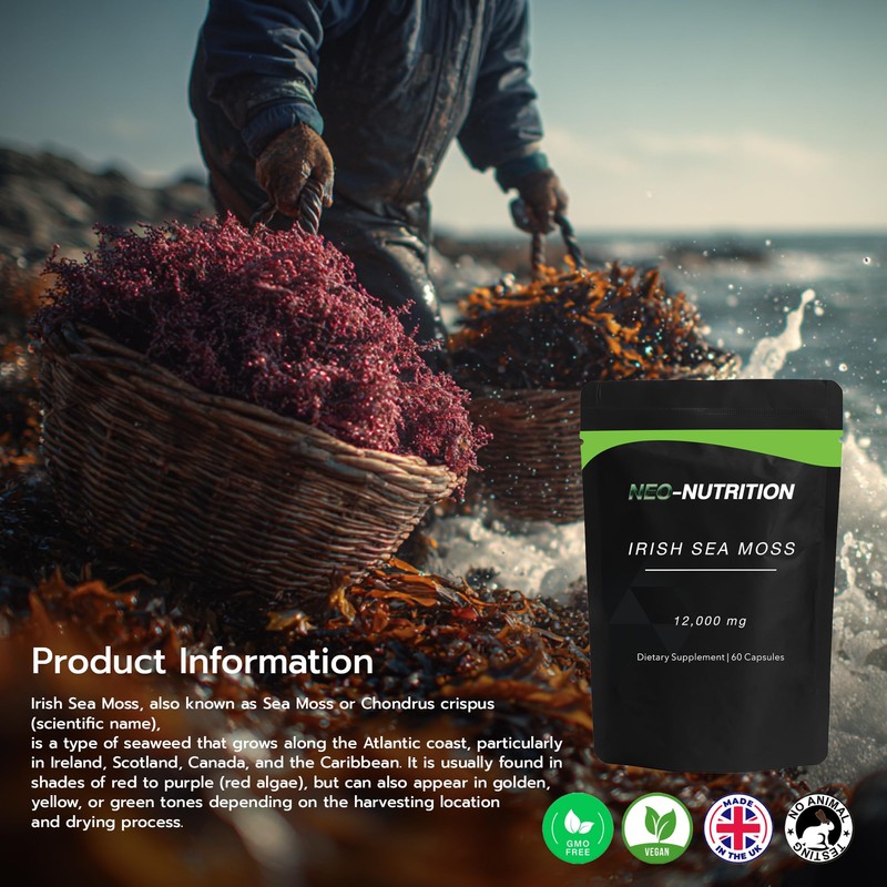 Organic Irish Sea Moss Extract 12,000mg - High Strength 25:1