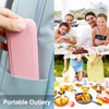 Reusable Travel Utensils Set with Case, 4 Sets Wheat Straw