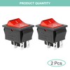 QTEATAK 2Pcs AC 20A/125V 15A/250V DPST 4 Pins 2 Position