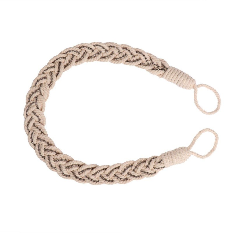Xrten Pack of 2 Curtain Tiebacks, Tiebacks Rope, Braided Curtain