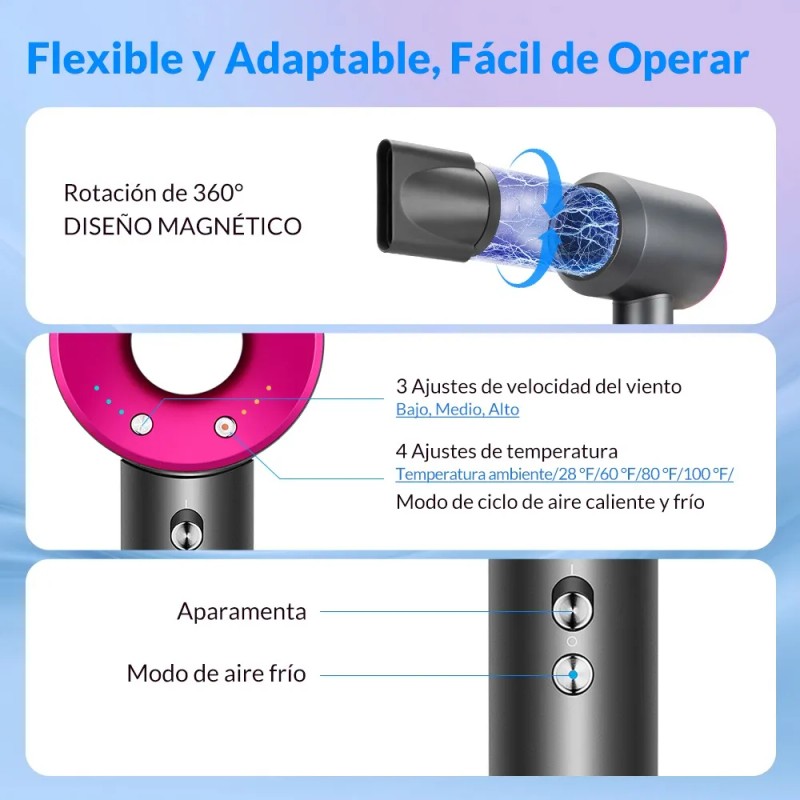 Secador De Pelo Ruike Profesional Iónico 1600w Con Difusor