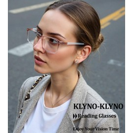 KLYNO-KLYNO Reading Glasses for Men/Women 4 Pack Comfortable Blue Light Reader Glasses Fashion Computer Readers+2.0