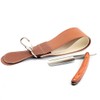 Grandslam Pro Natural Wooden Handle 420 Stainless Steel Straight Razor