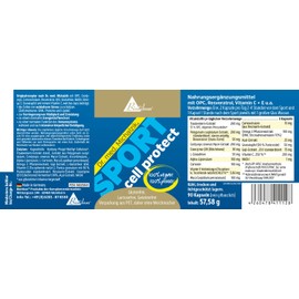 Sport Cell Protect Dr. Michalzik - 90 Capsules - with OPC, Cordyceps, Carnosolic Acid, Resveratrol, Q10, Glutathione, NADH, Omega 3, Pomegranate, Alpha Lipoic Acid - No Additives - from BIOTIKON®