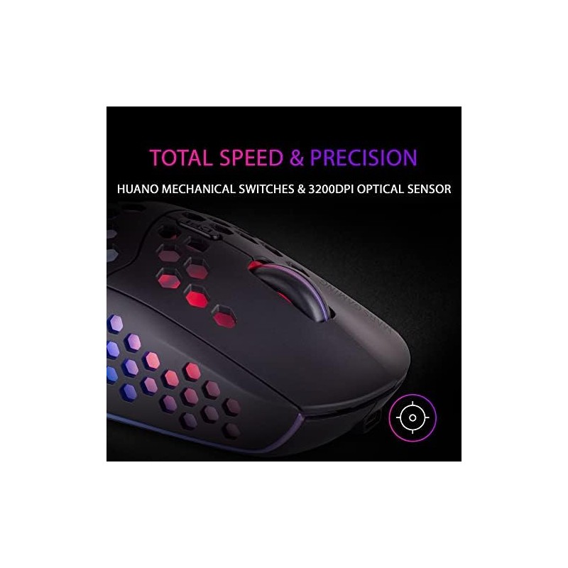 MARSGAMING Mars Gaming MMW3 - Ratón inalámbrico para gaming, RGB