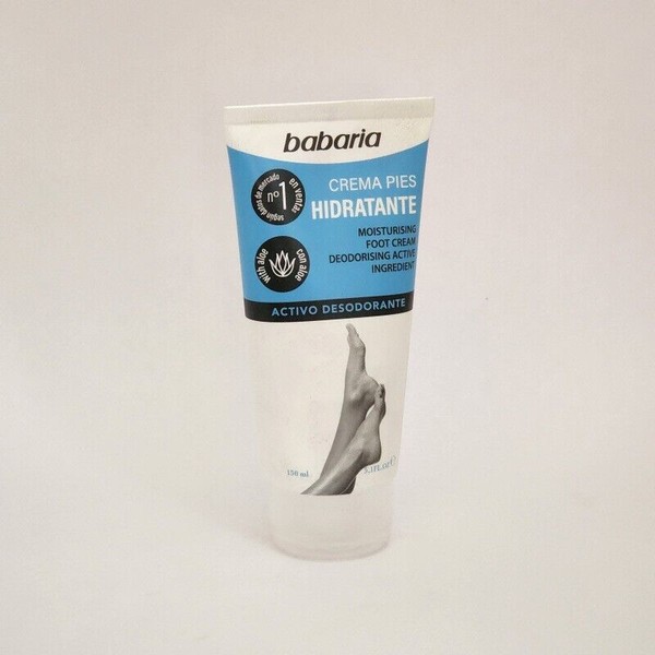 Babaria Moisturizing Foot Cream with Aloe Softens and Deodorizes 5.1 oz