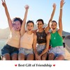 FLATRI Friendship Necklace - Heart BFF Necklace for 4 Best