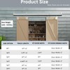 JUBEST 8FT Box Rail Exterior Barn Door Hardware Kit, Heavy