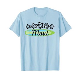 Maui Vintage T-Shirt: Surf Hibiscus Flower Tee T-Shirt