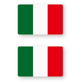 Reflective Sticker Workshop Flag Sticker (Italy) (SS) 2 Piece Set Retroreflective, Weather Resistant 5 Years Italy SS (2)