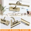 Tassuowell Wireless Picture Lights for Wall,12 Inch Battery Operated Picture