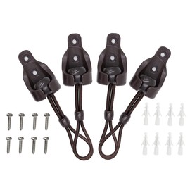 Lihopefe Sun Shading Components Bunge kit and end Cover, Weather Resistant, Suitable for Coolaroo Outdoor Roller Blinds, Outdoor Blinds, and Roller Blinds (Bungee kit 2 Pack, Brown)