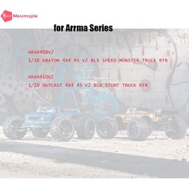 Mesimsple Alloy Rear Lower Suspension A Arm ARA330710 6061 Alum for Arrma 1/10 Kraton Outcast V2 4S BLX Upgrades Part Red