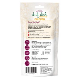 CARU Daily Dish Smoothies Lickable Treats for Cats (Chicken, Pack of 4), 10851395005906, Natural, 56 g/2 oz