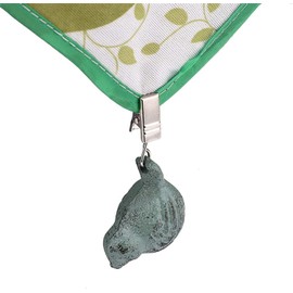 RRMMAN Set of 4 Cast Iron Antique Bird Heavy Tablecloth Clips Pendant Tablecloth Weights Kit with Cast Iron Antique Birds, Cloth Weights Clip for Outdoor Garden Party Picnic Tablecloths