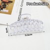 6 Pieces Of Large Grab Clips, Simple Solid Color Hair