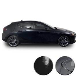 Window Chrome Delete Blackout Precut Vinyl Wrap Overlay Kit Compatible with and Fits Mazda 3 Hatchback 2019-2021 - Gloss Black
