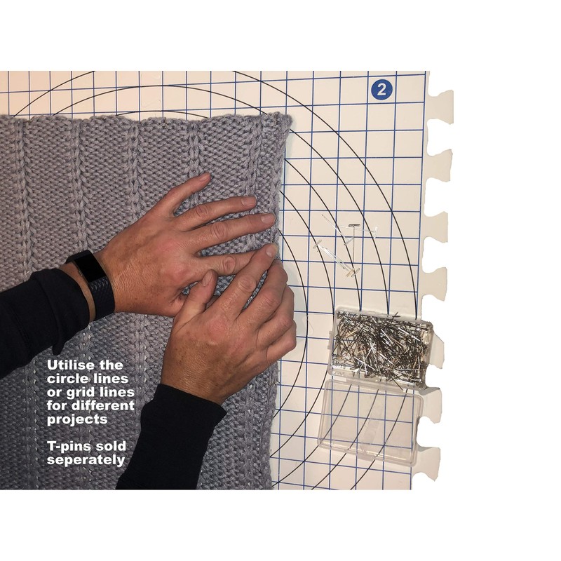 Eseno® 12" x 12" Blocking Mats for Knitting Extra Thick,