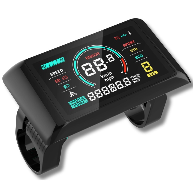Full Colour SW900 E-Bike Display 24V-72V, TFT LCD Screen, USB
