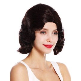 WIG ME UP - GFW1726-2T33 Women's Wig 20s Swing Jazz Charleston Chicago Middle Parting Wavy Mahogany Brown Mix