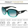 Joopin Big Sunglasses Trendy Rectangle Elegant Gradient Green Shades for