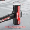 MAXPOWER 3lb Sledge Hammer, Drop forged Steel Head, 12.8 inch
