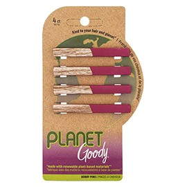 PLANET GOODY® BOBBY SLIDES - Pinzas para el cabello, accesorios granate 4 unidades