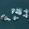 Clear Silicone Earring Backs, 50 Pack Hypoallergenic Replacement Stoppers for