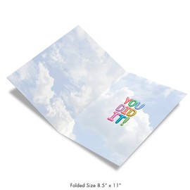 The Best Card Company - Jumbo Congratulations Greeting Card (8.5 x 11 Inch) - Big Group Notecard, Cute and Fun Whimsical Balloons (Not 3D or Raised) - Inflated Messages Congrats J5651PCGG-US