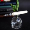 SeventyTwo Handmade Glass Dip Pen, Ivory White, Fine Point, Classic